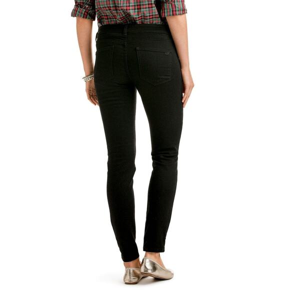 NWT Vineyard Vines Black Skinny Jeans Jet Black sz 16 career casual preppy ankle - Picture 4 of 12